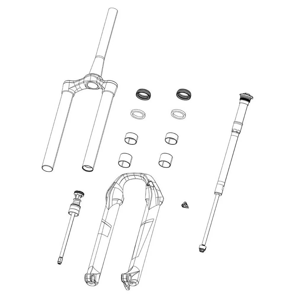 RockShox 27/29 Ultimate 38 mm D1+ 2024+ Boxxer Electric Red decals kit
