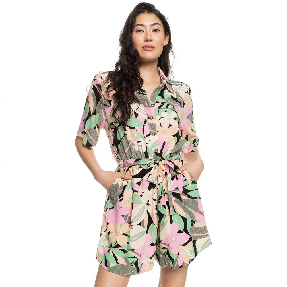 Roxy Real Yesterday short sleeve romper