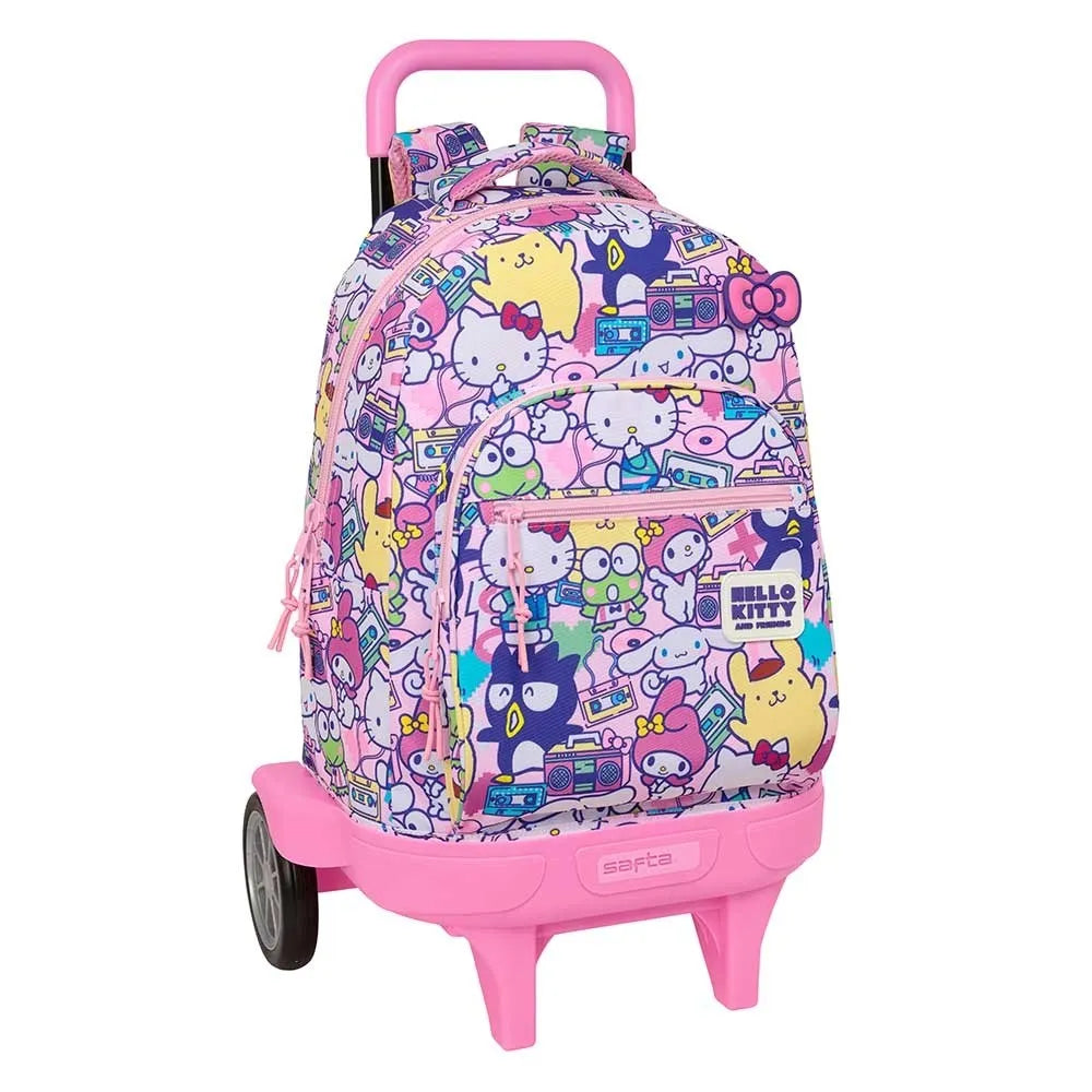 Safta Compact Evolutive Extraible Hello Kitty & Friends 33L 45x33x22 cm Wheeled Backpack