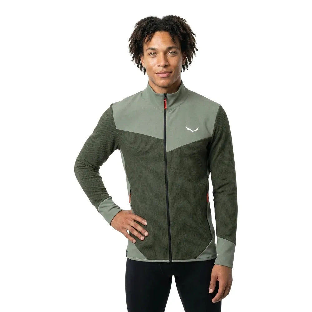 Salewa Puez Waffle Hybrid Polarlite full zip fleece