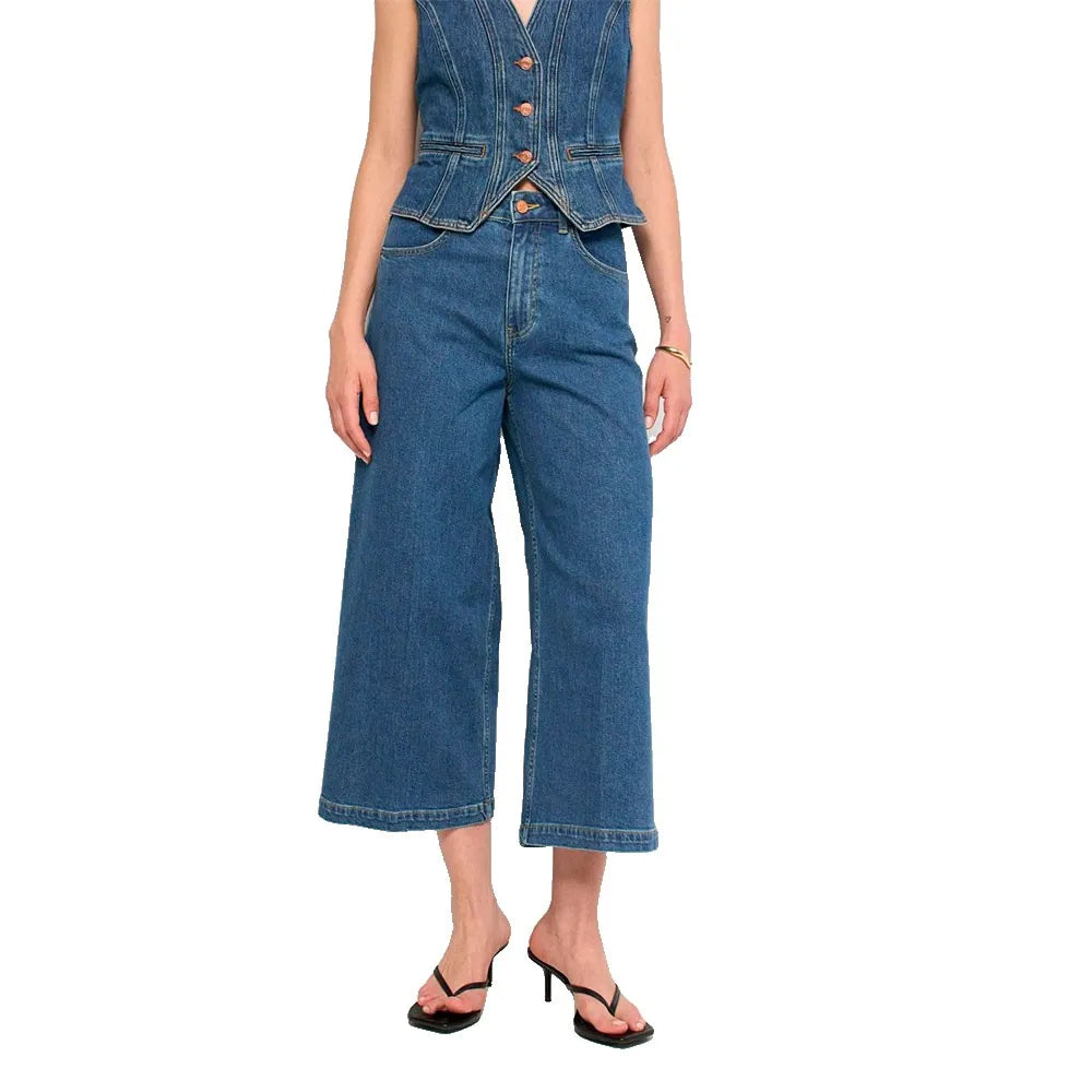 Salsa jeans 21011854 Wide Leg Cropped jeans