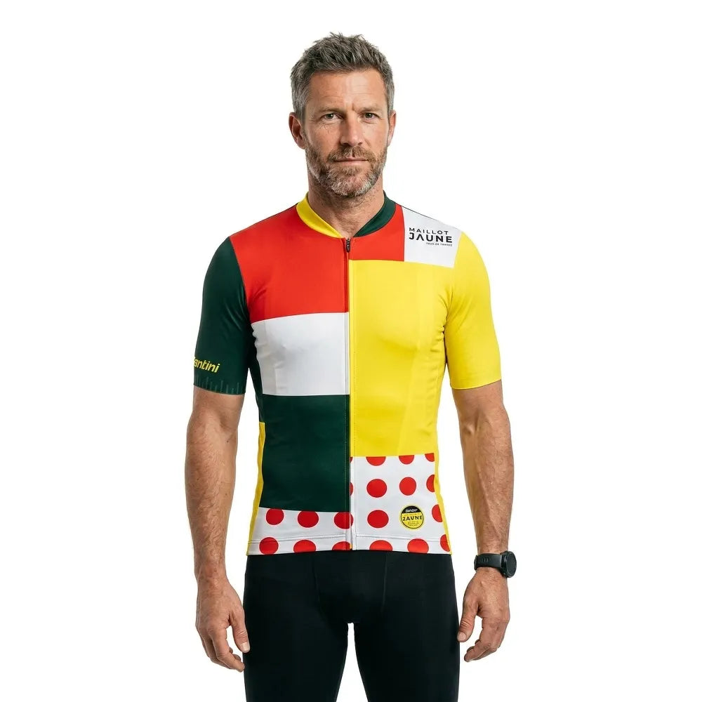 Santini Combo Tour De France Official General Leader short sleeve jersey