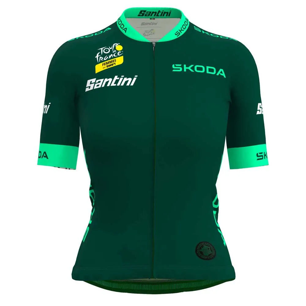 Santini Tour De France Femme Avec Zwift Best Sprinter Leader short sleeve jersey