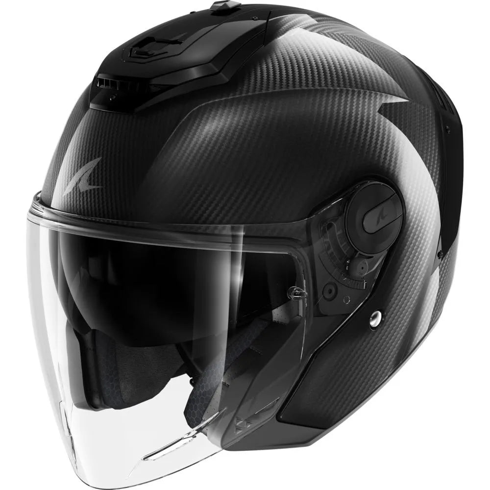 Shark RS Jet Carbon Blank open face helmet