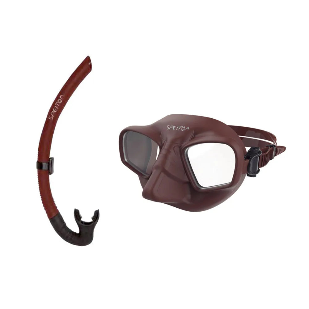 Spetton Mattbrown Camo Mattbrown snorkeling set