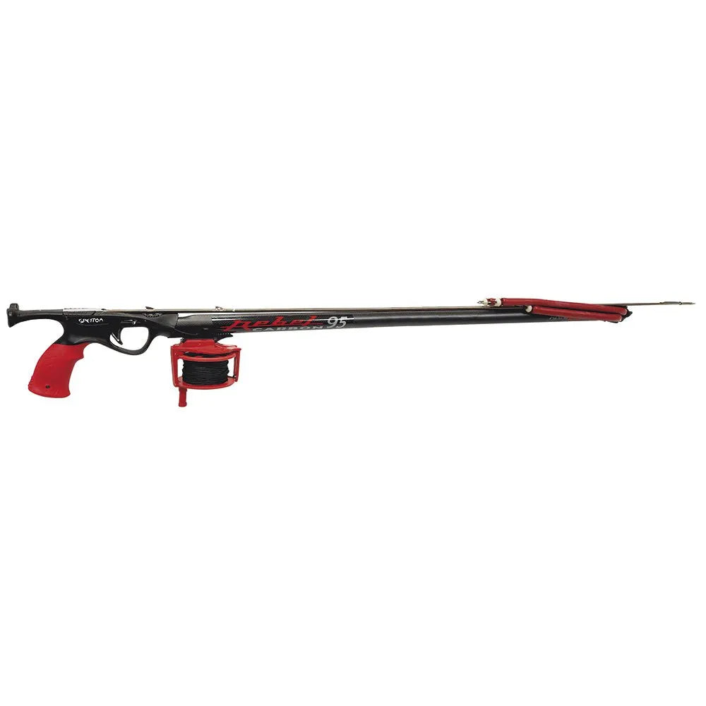 Spetton Rebel Open Carbono Self-WaterRail Excell sling speargun with reel