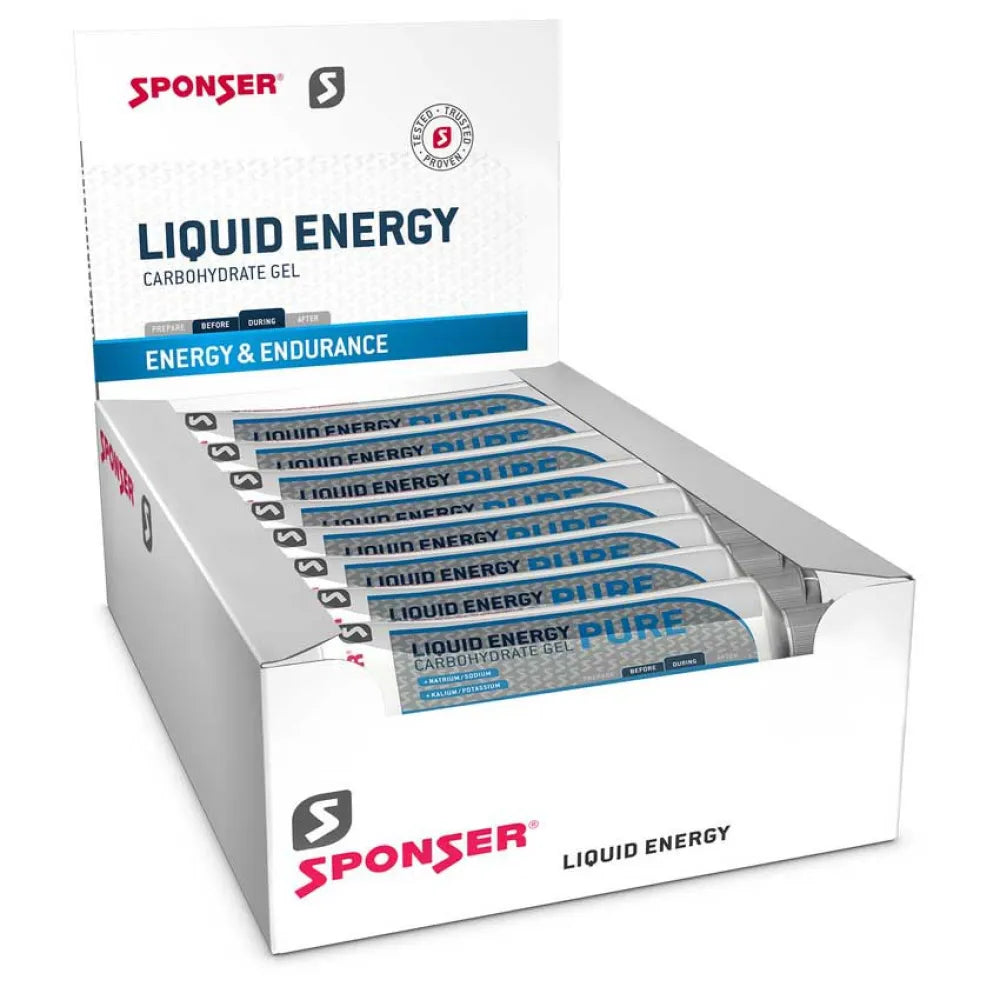 Sponser sport food Pure Liquid energy gels box 70g 18 units
