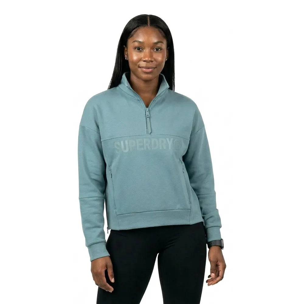 Superdry Active Tech Logo Relaxed half zip sweatshirt