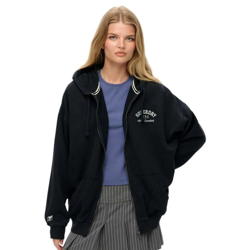 Superdry Athletic Essential Oversized full zip sweatshirt