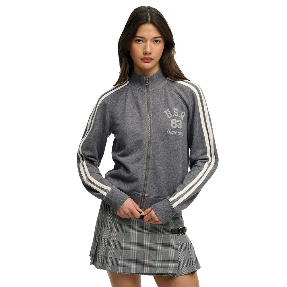 Superdry Athletic Essential Through Track full zip sweatshirt