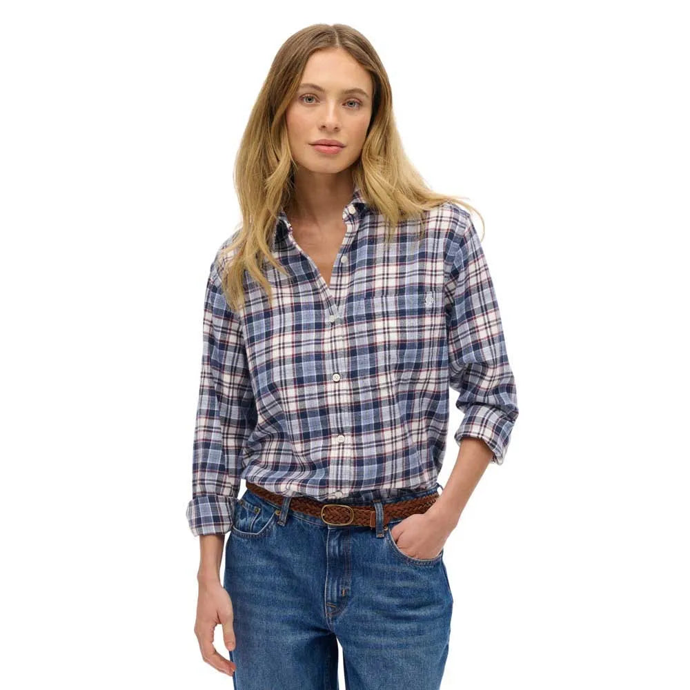 Superdry Check Flannel Boyfriend long sleeve shirt