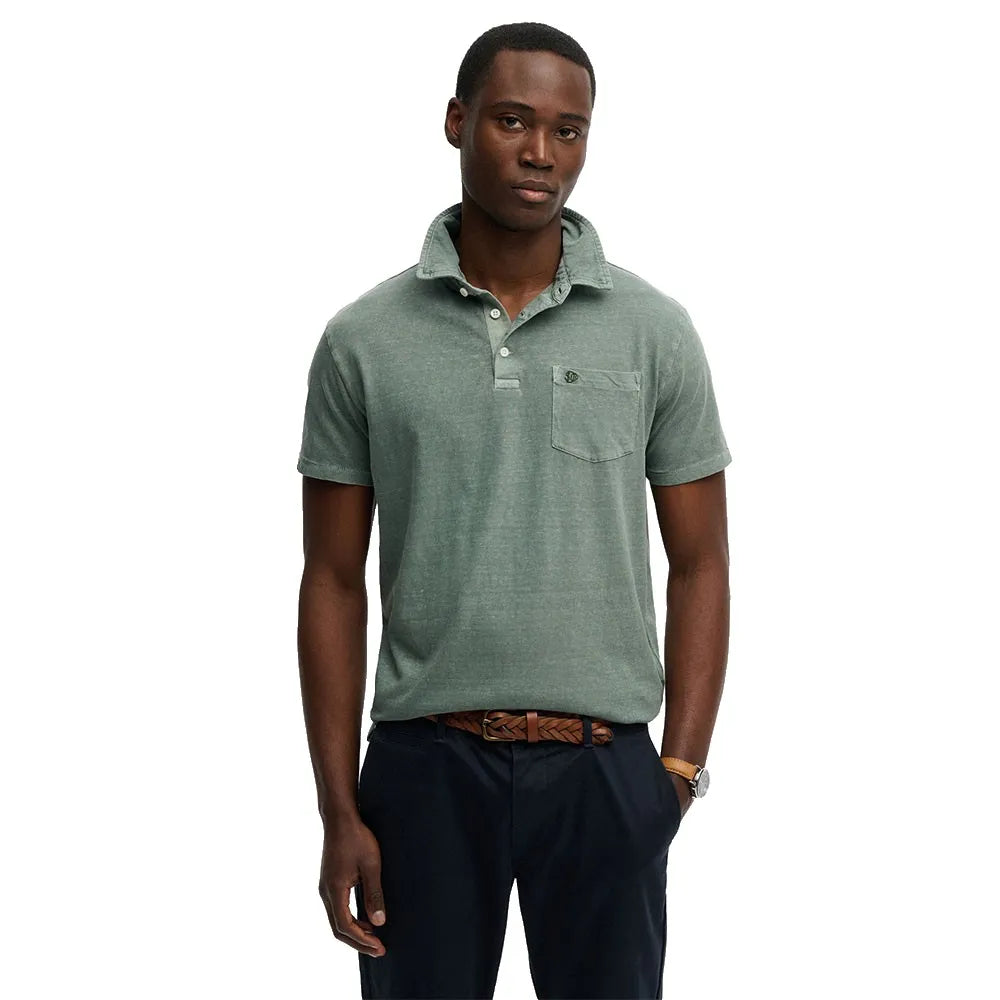 Superdry Classic Cotton Linen short sleeve polo