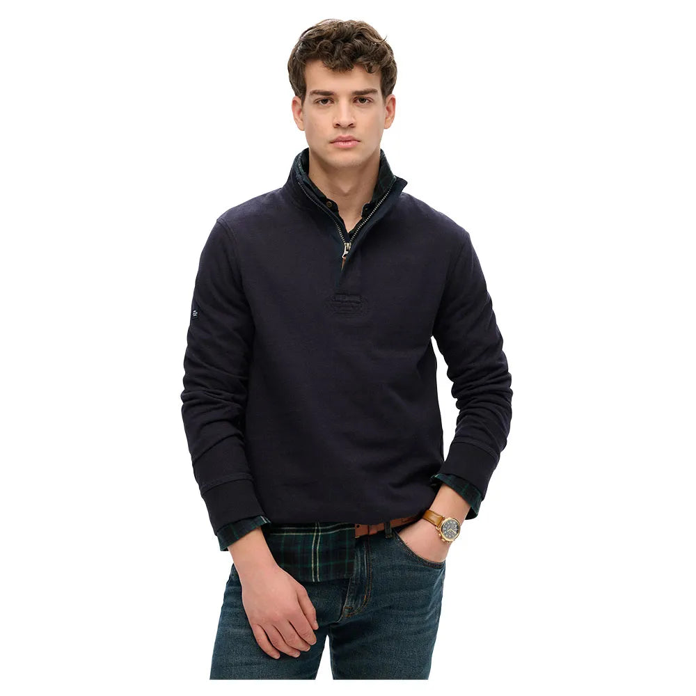 Superdry Classics Henley half zip sweatshirt
