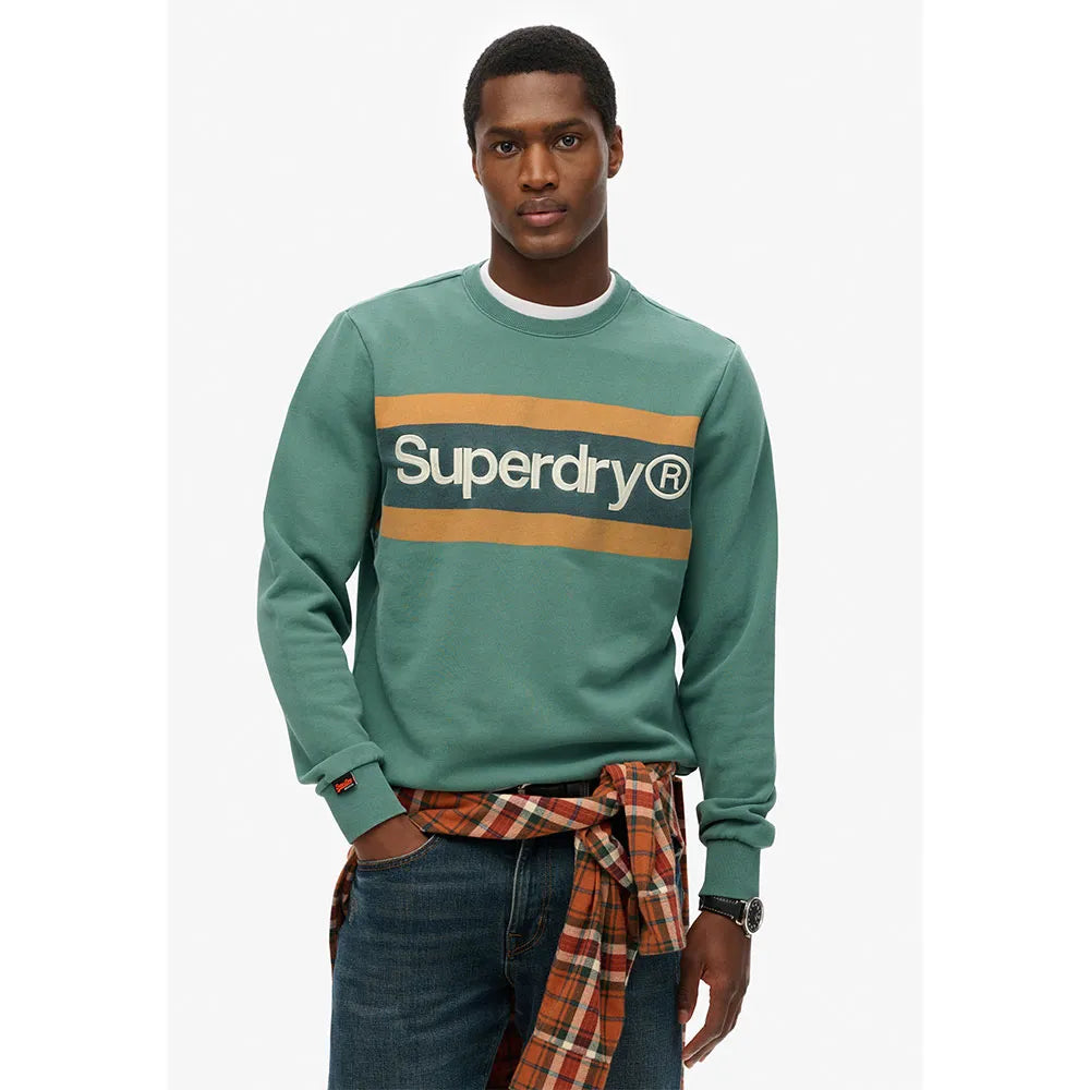Superdry Core Logo Stripe Relaxed sweatshirt