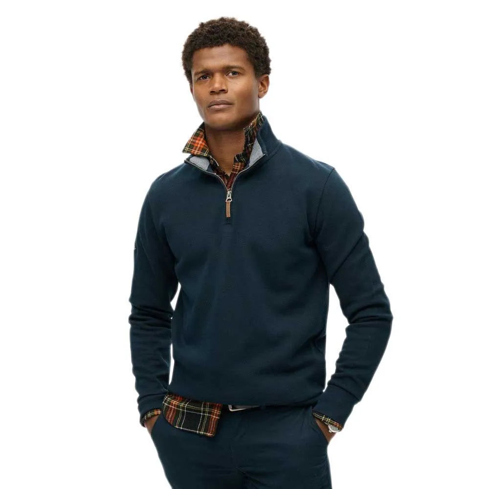 Superdry Core Pique Henley half zip sweater
