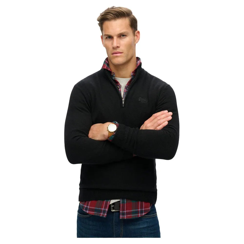 Superdry Essential Embroidered half zip sweater