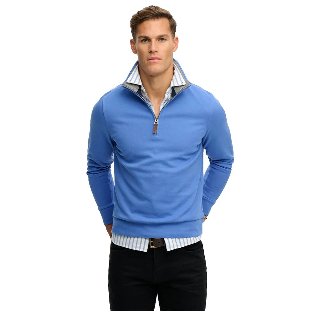 Superdry Essential Pique half zip sweatshirt