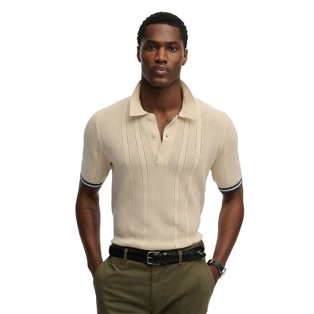Superdry Knitted Texture short sleeve polo