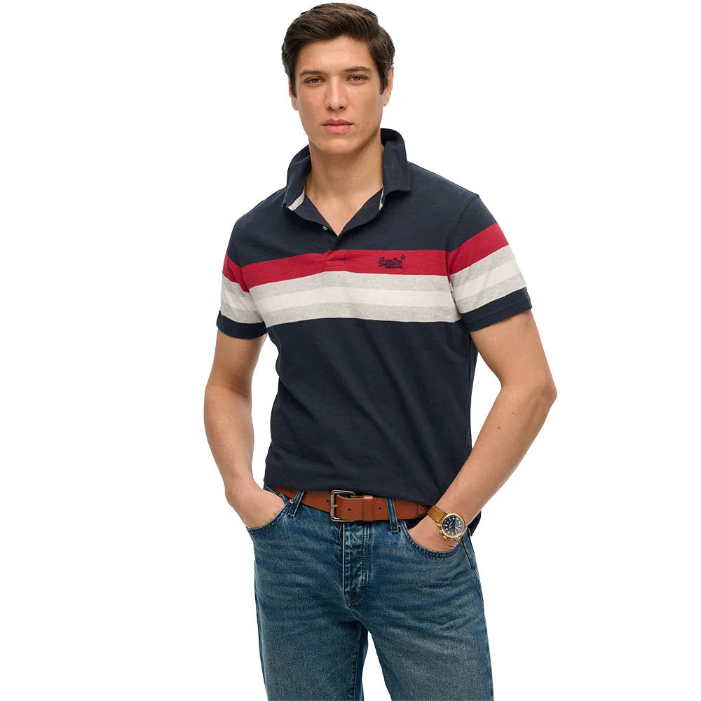 Superdry Lightweight Stripe short sleeve polo