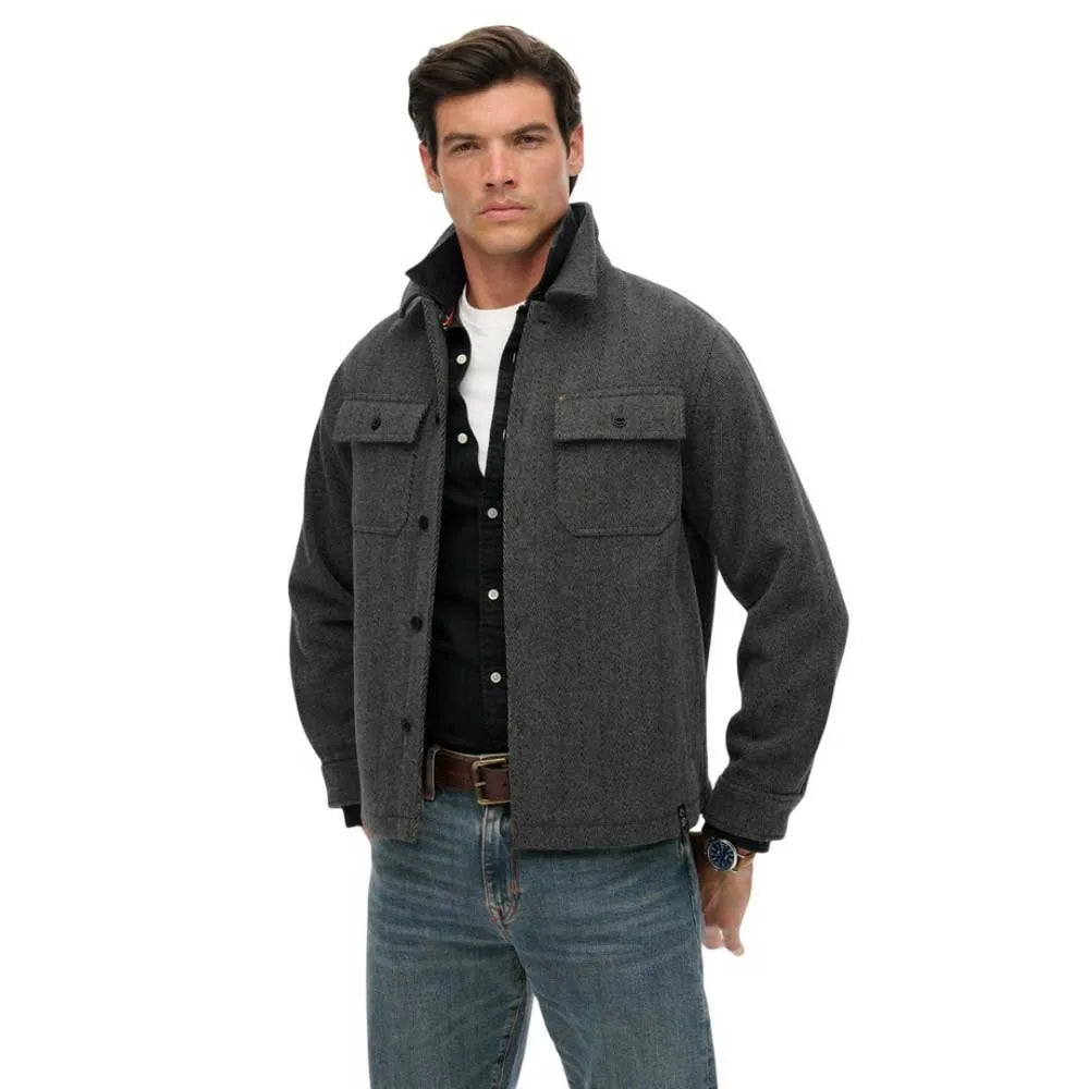 Superdry Merchant Herringbone long sleeve shirt