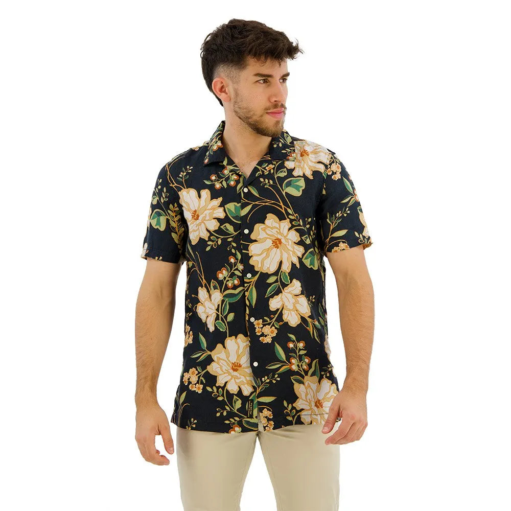 Superdry Open Collar Print short sleeve shirt