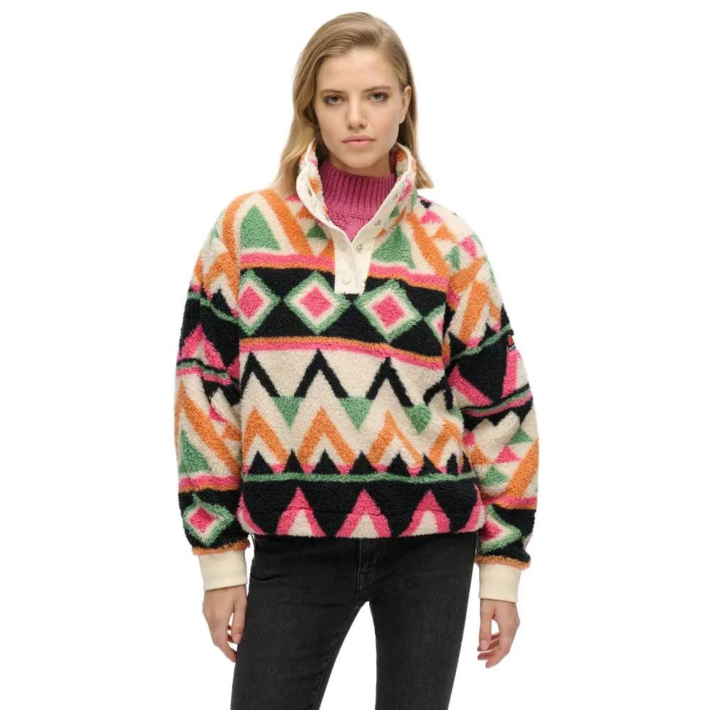 Superdry Super Soft Printed Henley sweatshirt