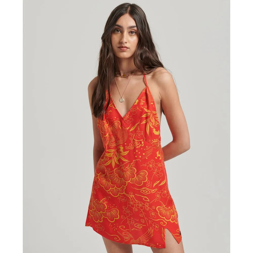 Superdry Vintage Mini Slip Halter sleeveless dress