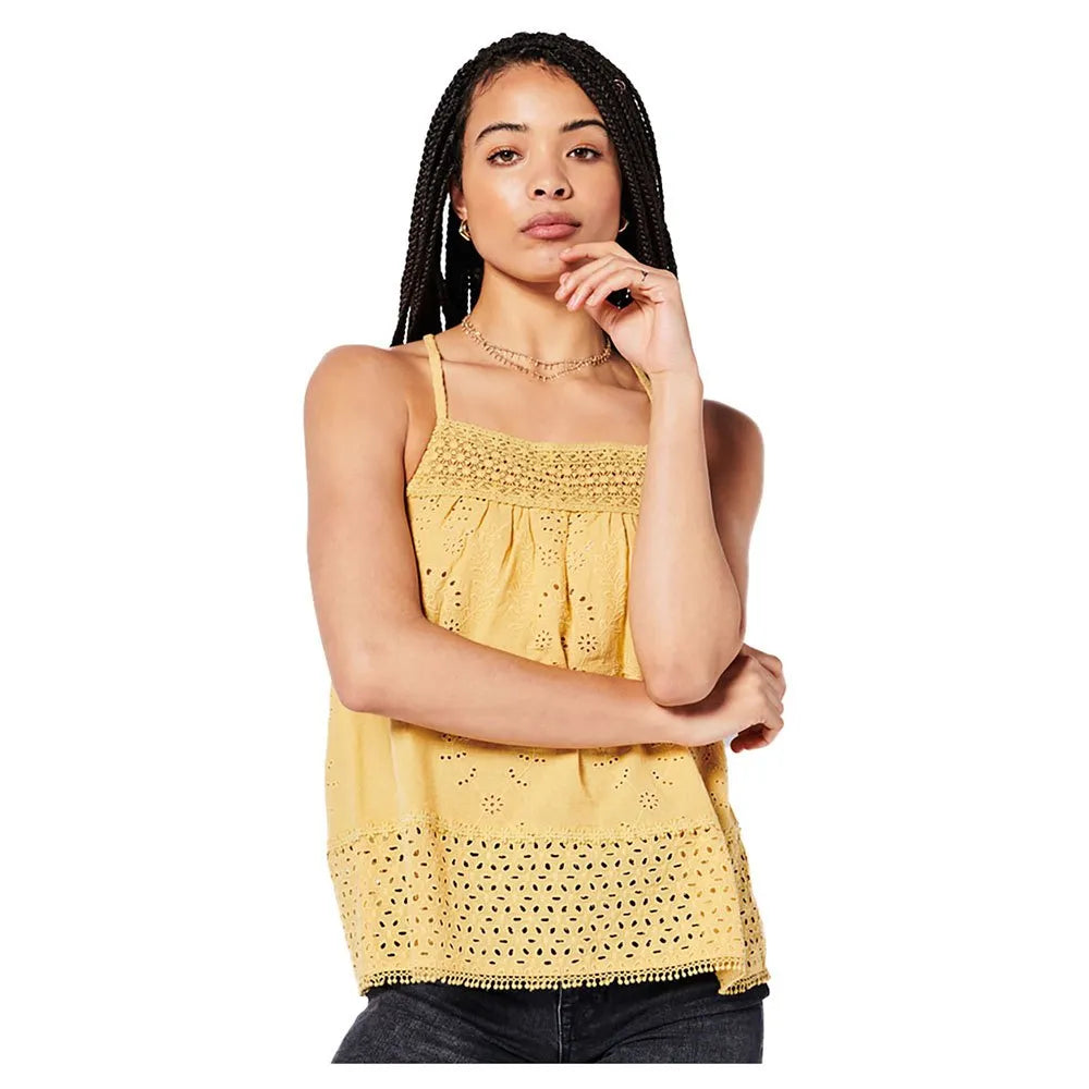Superdry Vintage Woven Lace sleeveless T-shirt