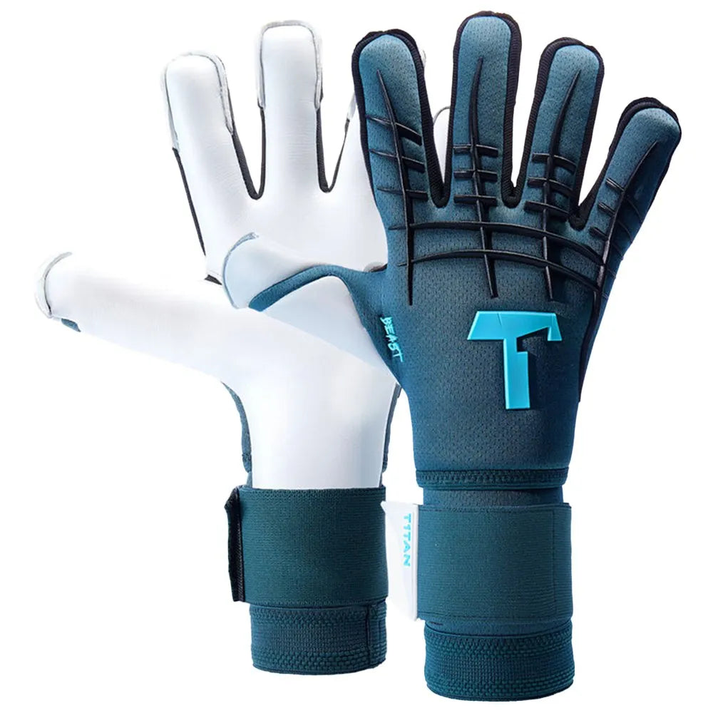 T1tan Petrol Beast 3.0 goalkeeper gloves with finger protection