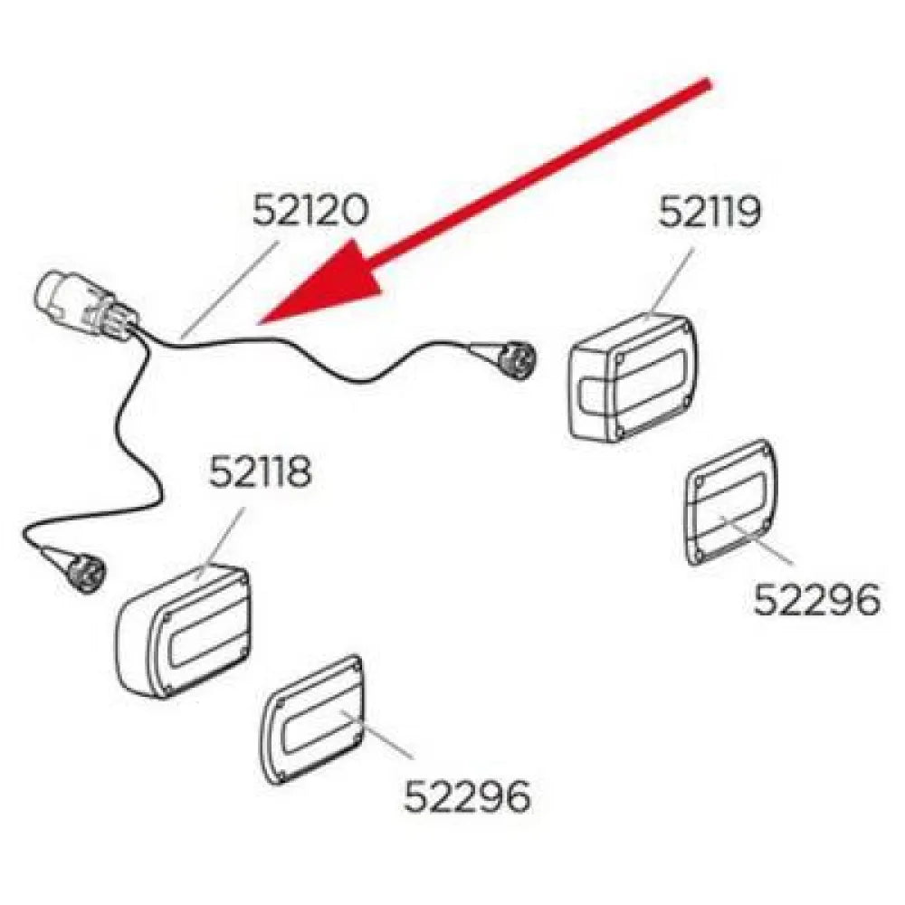 Thule Cable Set Minipoint 7 Pin 1400 mm 52120 spare part