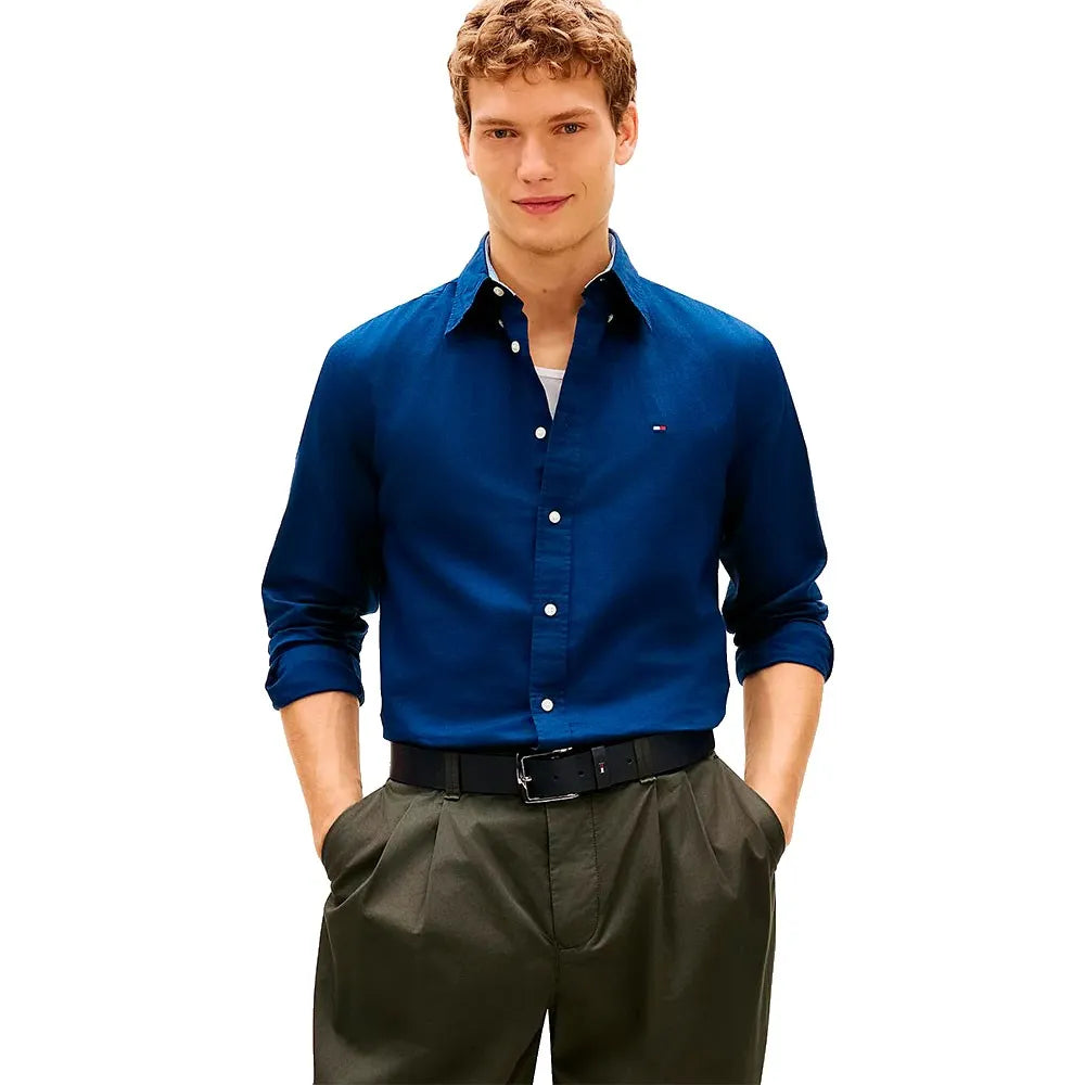 Tommy hilfiger Linen Blend Solid long sleeve T-shirt