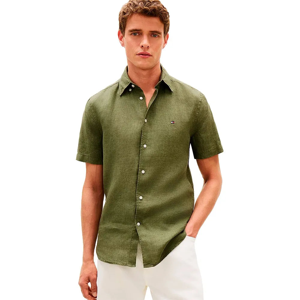 Tommy hilfiger MW0MW41531 Linen short sleeve shirt