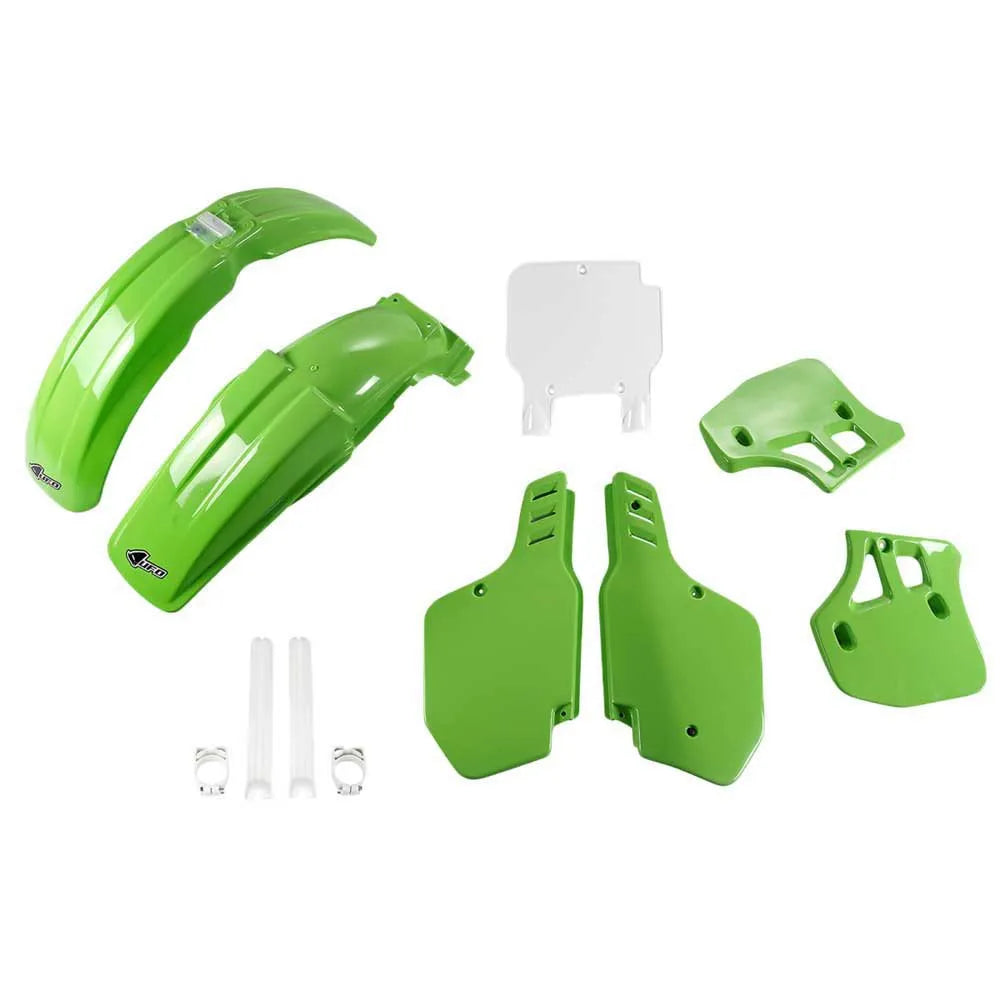 UFO Kawasaki KX 250/500 1989-1989 KAKIT189F-999 Fork Protectors & plastics kit