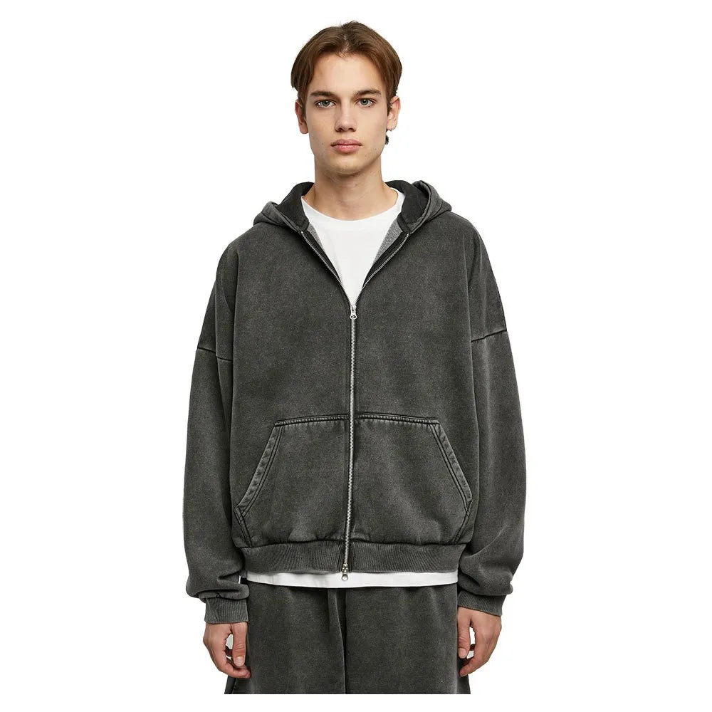 Urban classics Heavy Sand Washed 90´S full zip sweatshirt