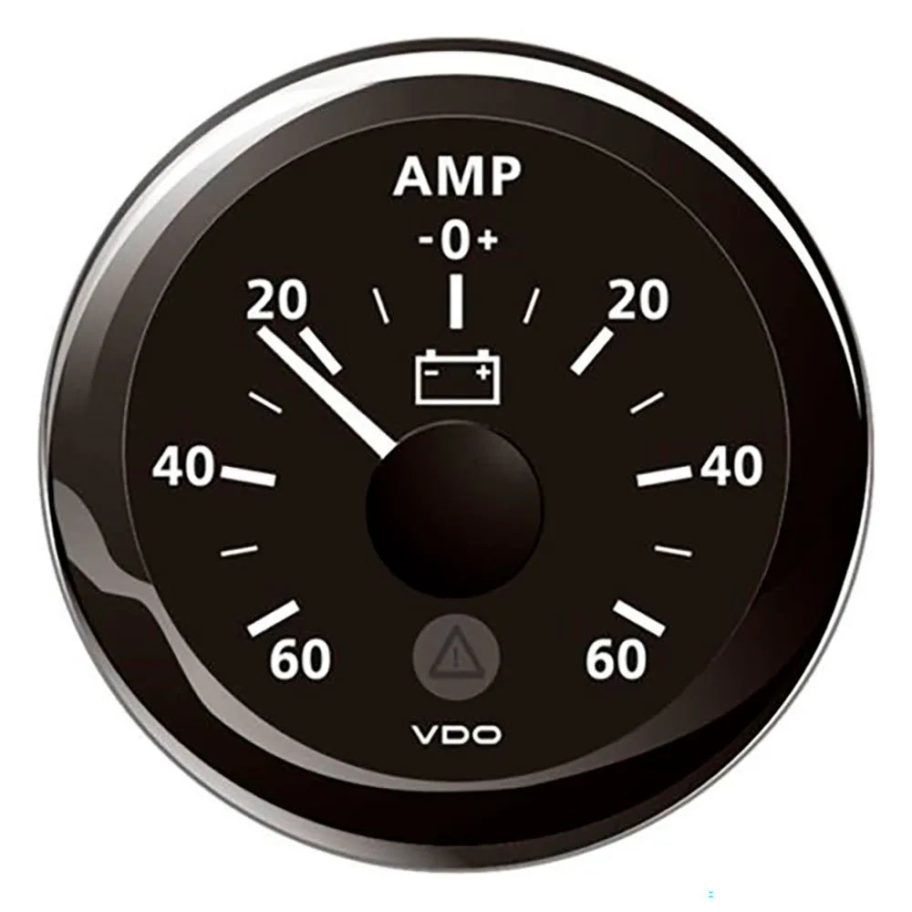 VDO Black Scale 60/0/60A amperometer