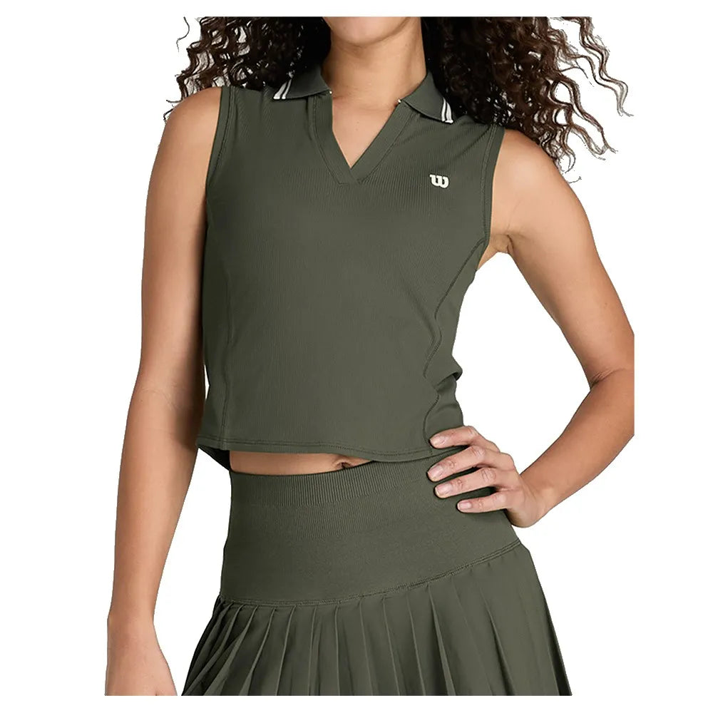 Wilson Rib sleeveless polo