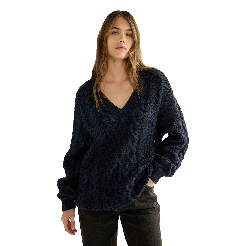 Wrangler V Neck Cable Knit sweater