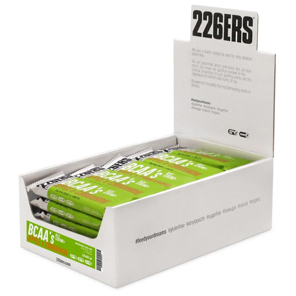 226ERS Endurance Fuel BCAA´s energy bars box apple 60g 24 units
