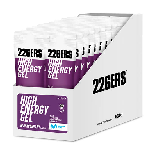 226ERS High BCAA´s energy gels box black currant 76g 24 units