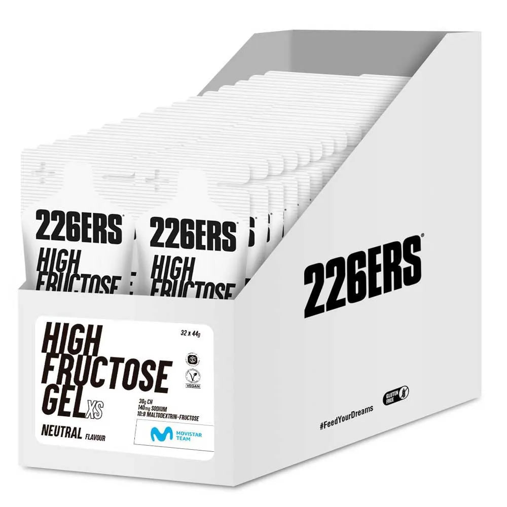 226ERS High Fructose energy gels box neutral flavour 44g 32 units