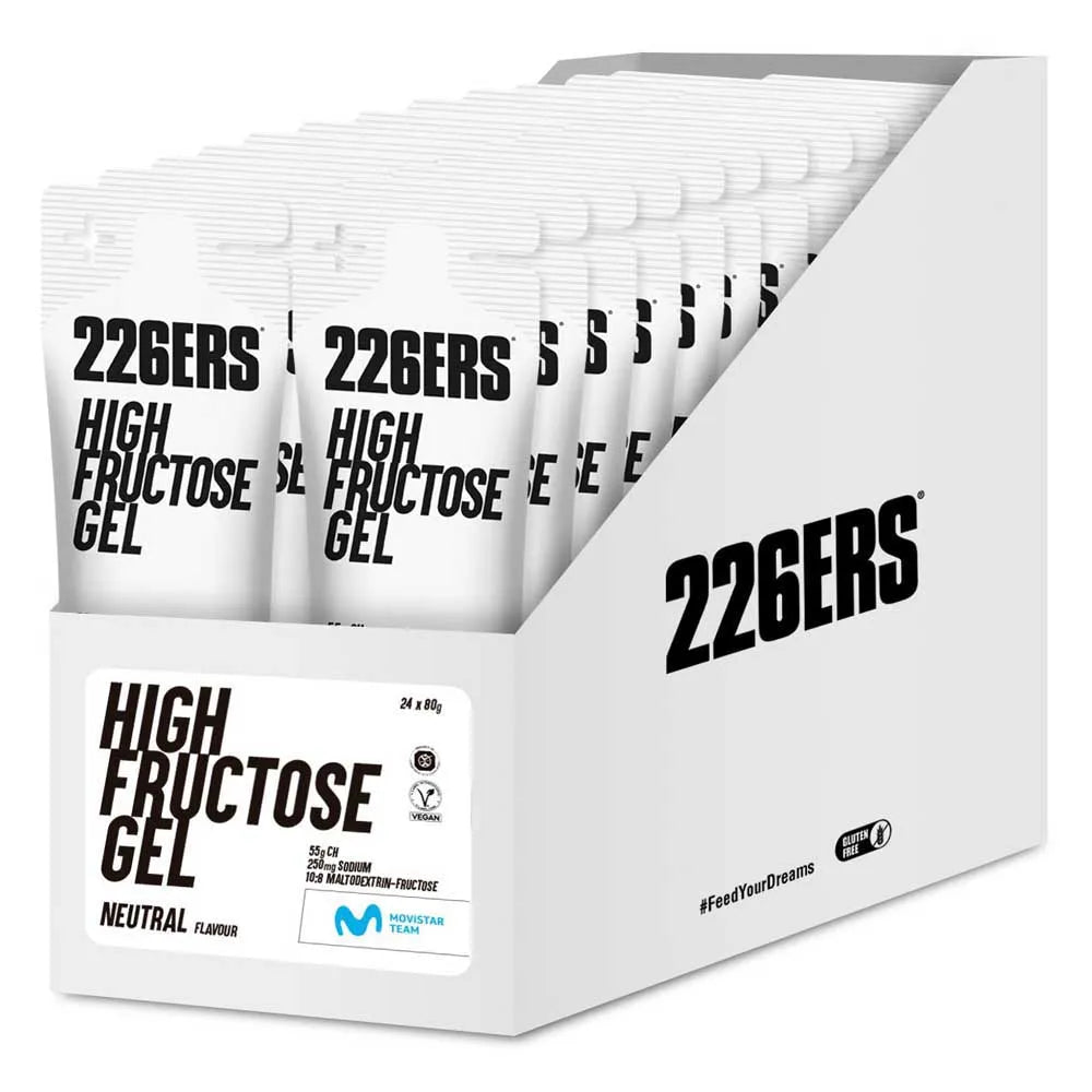 226ERS High Fructose energy gels box neutral flavour 80g 24 units