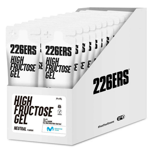 226ERS High Fructose energy gels box neutral flavour 80g 24 units