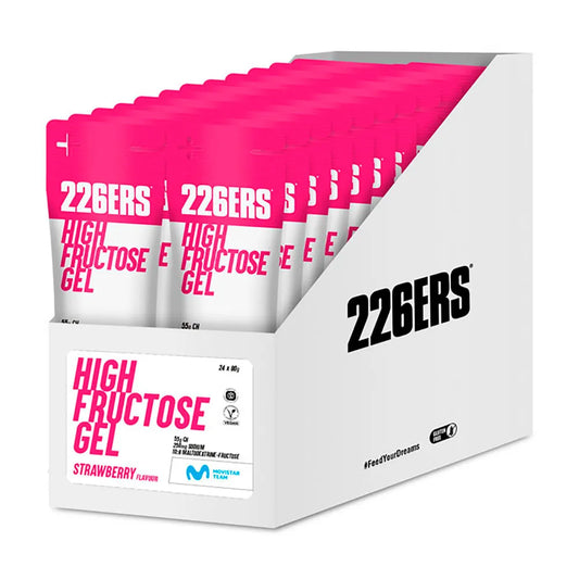 226ERS High Fructose energy gels box strawberry 80g 24 units