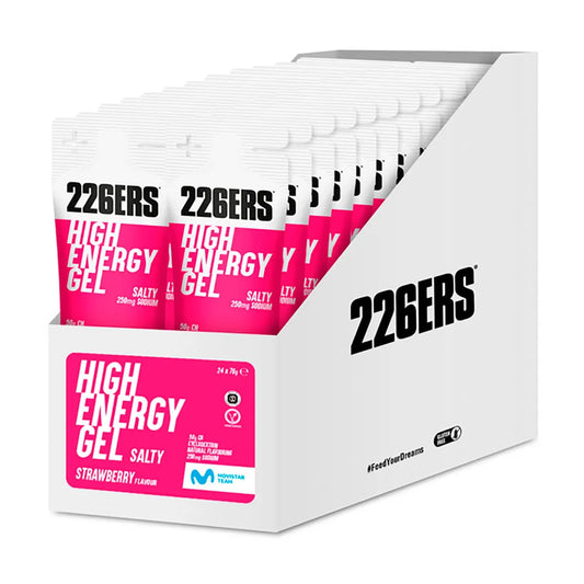 226ERS High Sodium-Salty energy gels box strawberry 76g 24 units