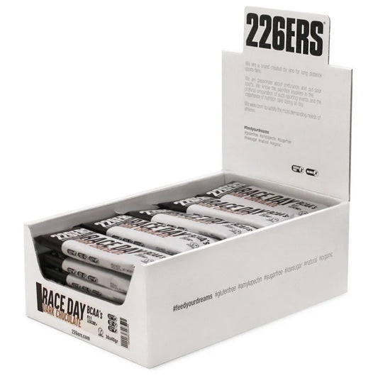 226ERS Race Day-BCAA´s Dark Energy Bars Box chocolate 40g 30 units