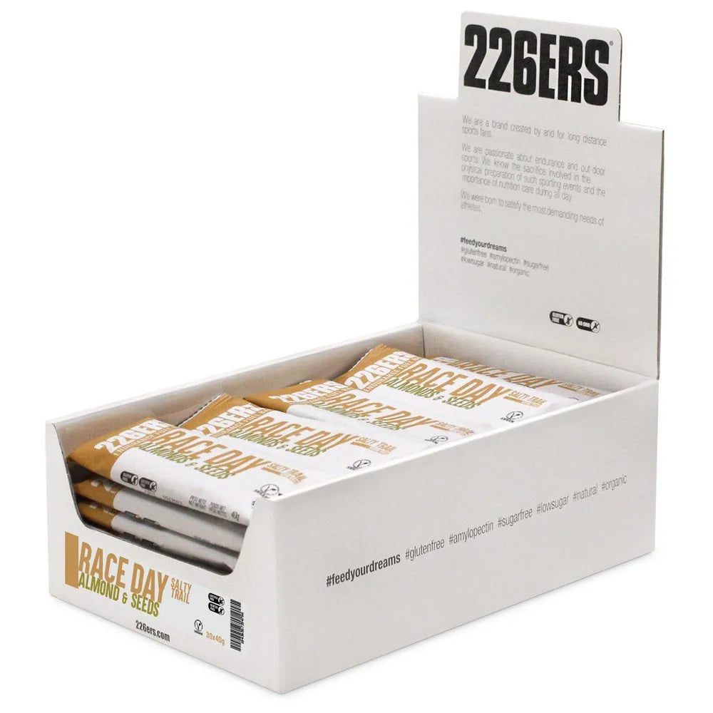 226ERS Race Day Salty Trail energy bars box almonds&seeds 40g 30 units