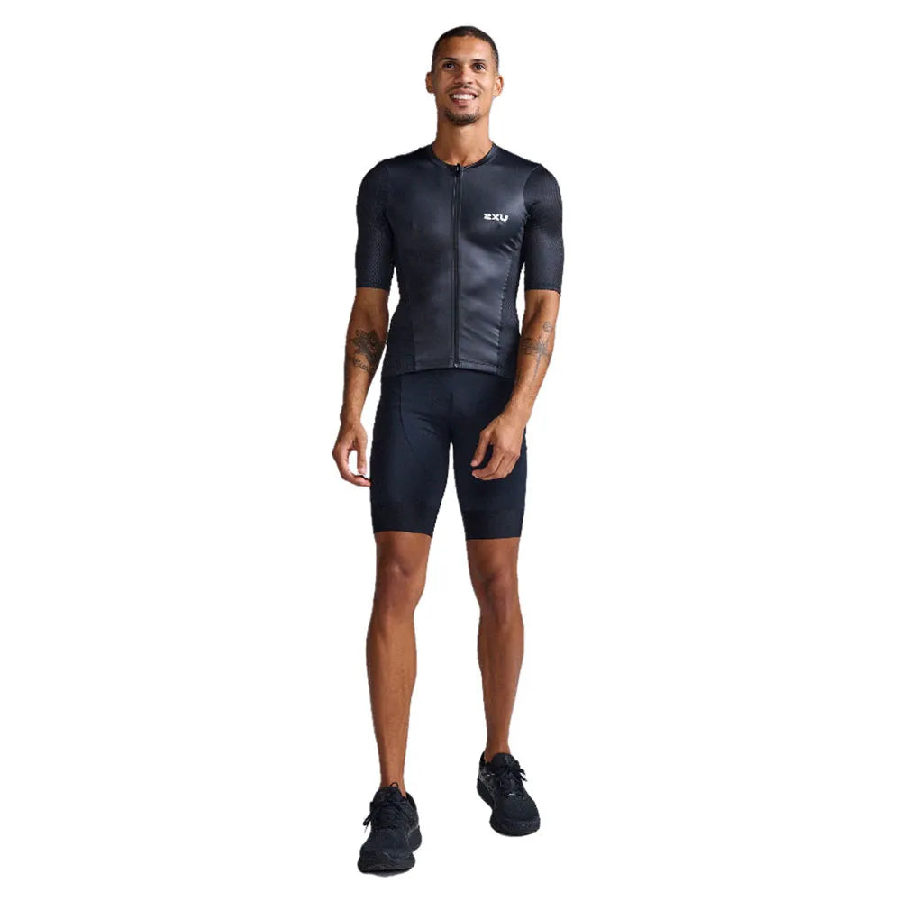 2XU Aero Hex Tri half zip short sleeve T-shirt