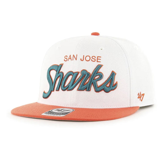 47 NHL San Jose Sharks Script Side Two Tone Captain cap