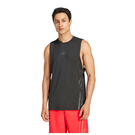 adidas Designed For Training 3 Stripes sleeveless T-shirt