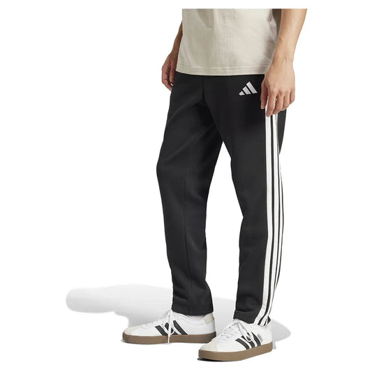 adidas Essentials 3 Stripes Fleece Open Hem sweat pants